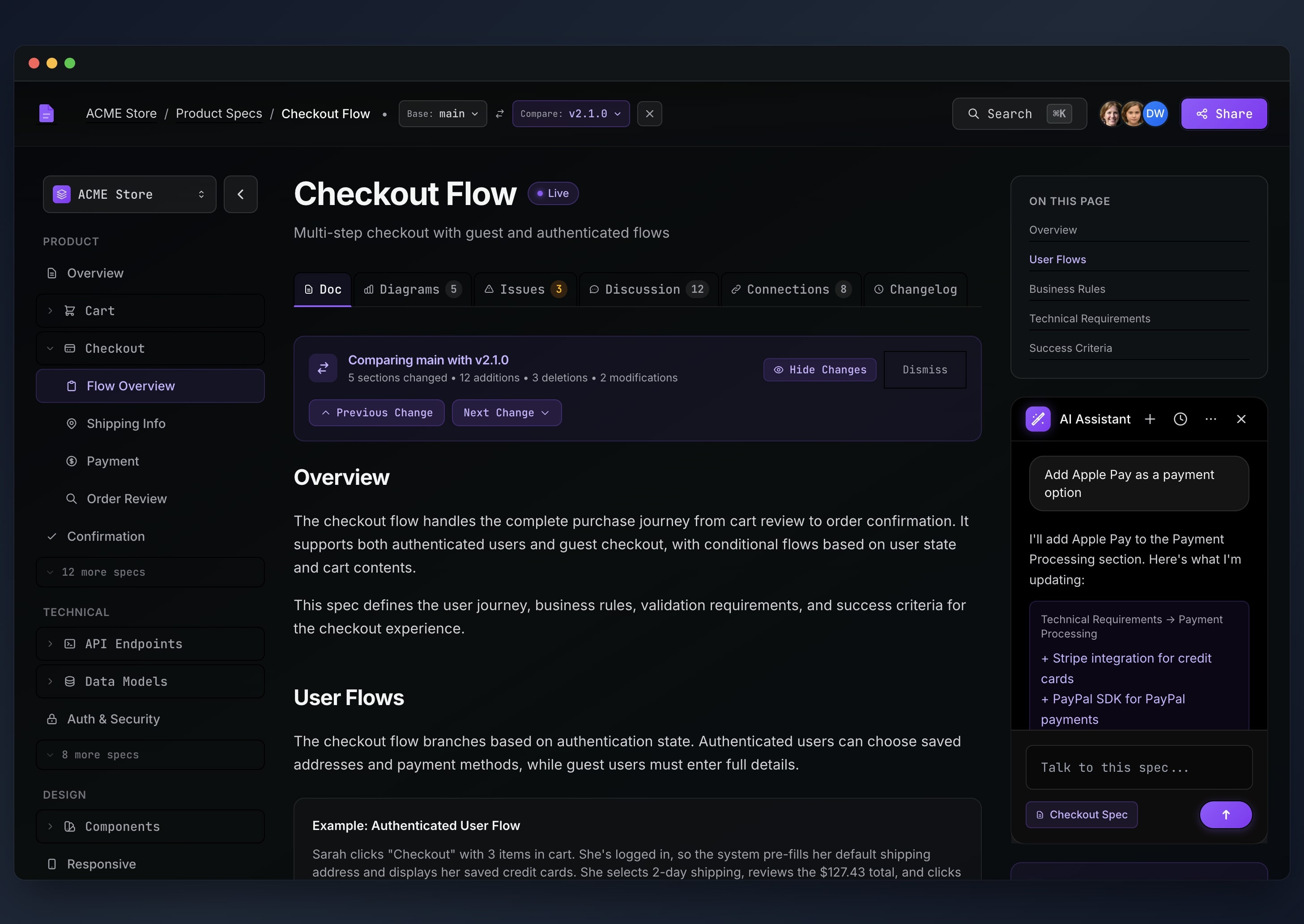 SpecTBD App Interface